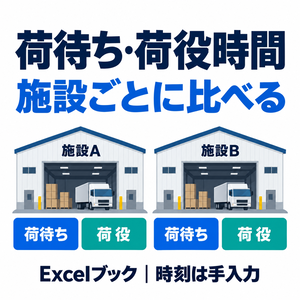 荷待ち・荷役時間の記録と施設別分析【Excel】