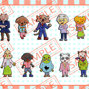 【商用利用可】著作権フリーキャラクター素材①(14体セット)