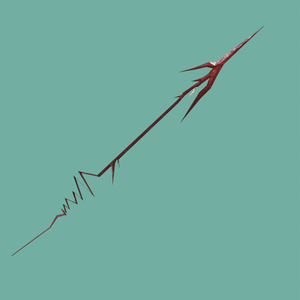 bright red spear