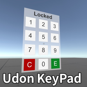 【無料】Free VRChat SDK3 World Udon KeyPad