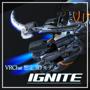 (VRChat想定３Dモデル)　多面変形大太刀：IGNITE  (MA対応)