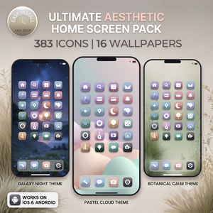 【iPhone/Android対応】アイコン383点+壁紙16点セット｜ホーム画面まるごとカスタマイズ