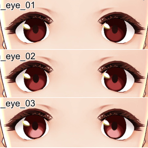 【無料】VRoid 茶色と灰色の瞳（VRoid瞳ダークカラーセット01）