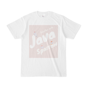 Java Sparrow ロゴに乗った３羽Tシャツ