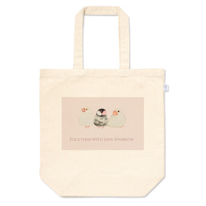 Java Sparrow おもちになった３羽トートバッグ
