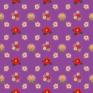 和花 紫デジタルペーパー