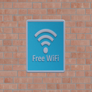 Free Wi-Fiの看板／Free WiFi Sign Board