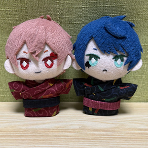 [10cm Plush Doll Clothes] Chili Pepper Pattern Yukata Set