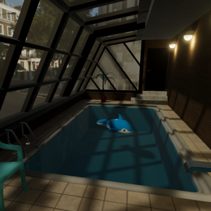 【3D 背景】室内プール【Unity UniversalRP用】