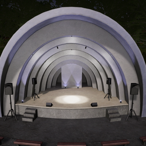 【3D 背景】野外ライブステージ【Unity Built-in shader】