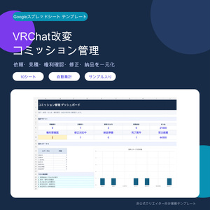 【Googleスプレッドシート】VRChatアバター改変コミッション管理キット｜依頼・見積・修正・納品