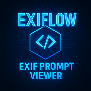 EXIFlow – EXIF PROMPT VIEWER｜プロンプト可視化＋かんたんモザイク＆スタンプ（HTMLマニュアル同梱）