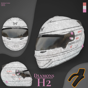 (Helmet) Luxvet H2 ヘルメットセット【4デザイン / ネックブレース付属 / lilToon・MA対応】