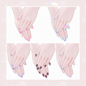 glittery makeup Texture＆magnet ribbon nail♡ 缩略图 3
