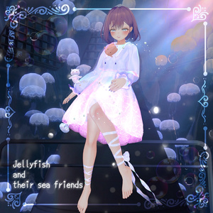 【海の仲間たちヘイロー付き❣】Jellyfish and their sea friends【販売開始セール中❣】