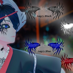 【VRChat】EmotionsClown Angry＆Sad/珍飯亭アバター専用フェイスペイント #DVLS_E 缩略图 2