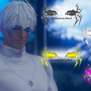 【VRChat】EmotionsClown Excitement＆Joy/ドラゴニュート・ヴラウ専用フェイスペイント #DVLS_E 缩略图 3