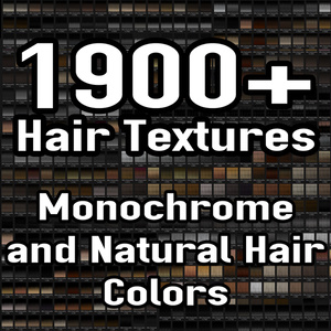 1900+ Hair Textures (Monochrome, Natural Hair Colors)