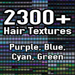 2300+ Hair Textures (Purple, Blue, Cyan, Green)
