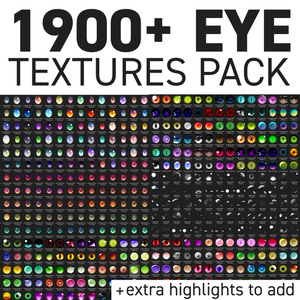 1900+ Anime Style Eye Textures + extra Highlights