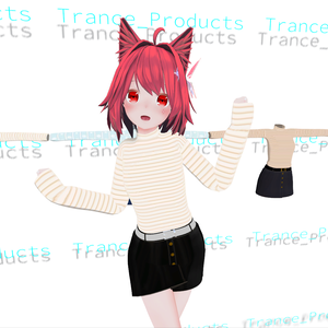【VRchat向け】ミーシェ萌えボーダーコスチューム【3Dモデル】