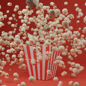 ポップコーン/3Dモデル/blenderデータ