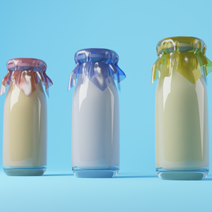 牛乳瓶/3Dモデル/blenderデータ