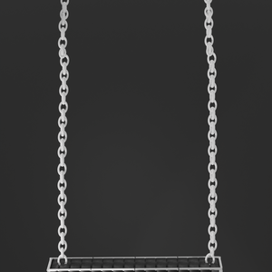 Black leather silver chain bag