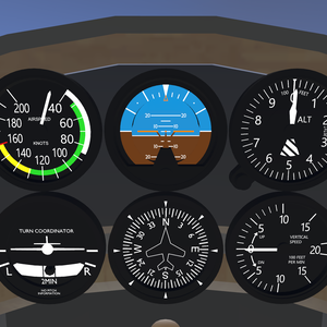 【SaccFlight 1.71】アナログ飛行計器セット  (Flight Instruments Set)