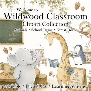 もりのまなびや｜Wildwood Classroom クリップアート素材集【113PNG】