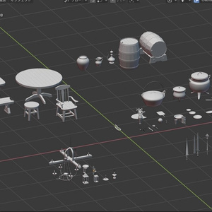 【テスト版無料配布】ファンタジーな３Dオブジェクトデータ詰め合わせ５０個くらい