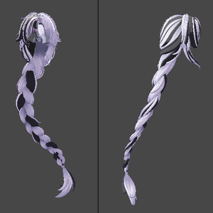 Long Braid Hairにメッシュを追加するマスク