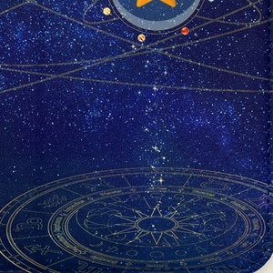 12星座と太陽系の軌道手帳型iPhoneケース（ベルトなし）