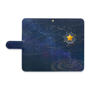 12星座と太陽系の軌道手帳型Androidケース