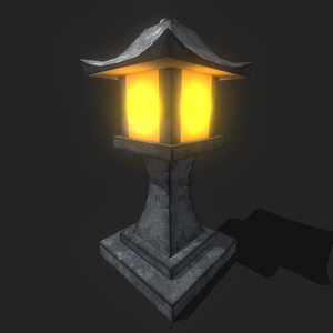Japanese Shrine Lantern Light