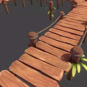 Cartoon Modular Bridge Stylized 漫画風のモジュラーブリッジ