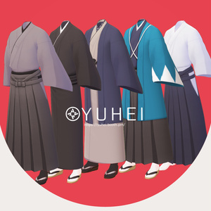 【VRoid】男性和装セット|Men's kimono set【VRoid β & stable ver.】