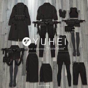 【VRoid正式版対応】全色全アイテムフルセット YUHEI tactical collection "Forefront"【All Colors】【VRoid stable ver.】