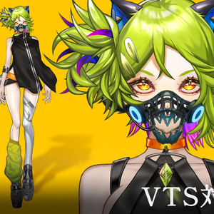 【Live2D汎用モデル】緑色の髪の歌姫 'Green-Haired Songstress' [ Live2D Generic model]