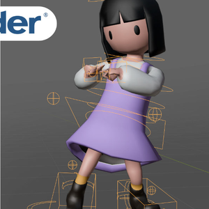 Mixamoチュートリアル用3DCGキャラクターモデルサンプル