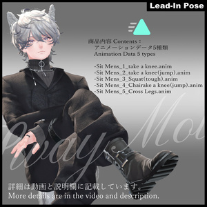 【Motion Animation】予備動作がある座る男性 モーションセット -MENs sitting motion set- Ver.1.0 缩略图 2