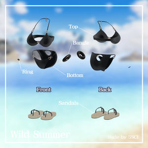 Wild Summer -Two-piece Swimsuit-【3Dモデル】ビキニ水着 缩略图 7