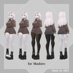 Pad Kicks -Open Toe Short Boots-【3Dモデル】ましろ対応 缩略图 3
