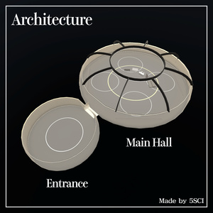 Open-top Exhibition Hall 【3Dモデル】 缩略图 2