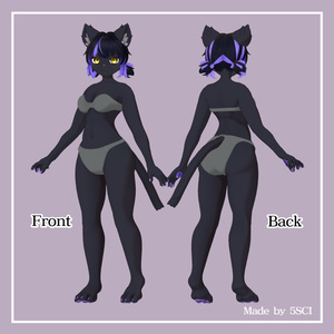 珠々羅ちゃん対応シンプルアンダーウェア -Simple Underwear for Syusyura-【3Dモデル】 缩略图 2