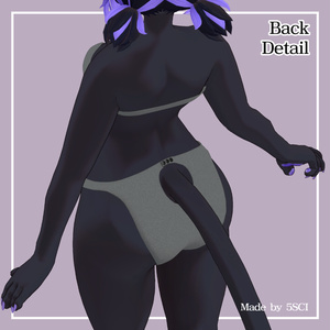 珠々羅ちゃん対応シンプルアンダーウェア -Simple Underwear for Syusyura-【3Dモデル】 缩略图 3