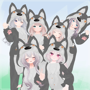 【21アバター対応】ゆるオオカミパジャマ 缩略图 5