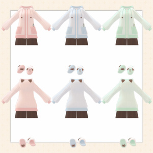 【複数アバター対応】ゆったりニットパーカーコーデ ChiotPolka 缩略图 4
