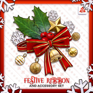 Festive Ribbon and Accessory Set