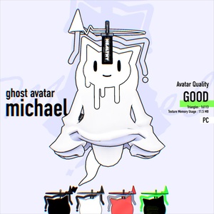 👻Ghost Avatar /Michael（まいける）5COLOR⚡ VRChat